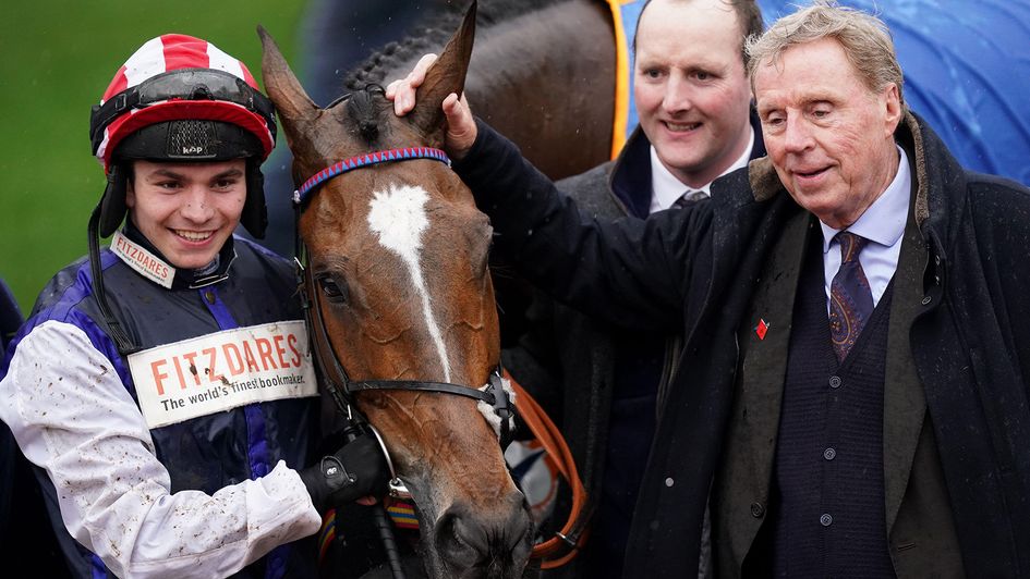 Harry Redknapp (right) celebrates his Cheltenham winner