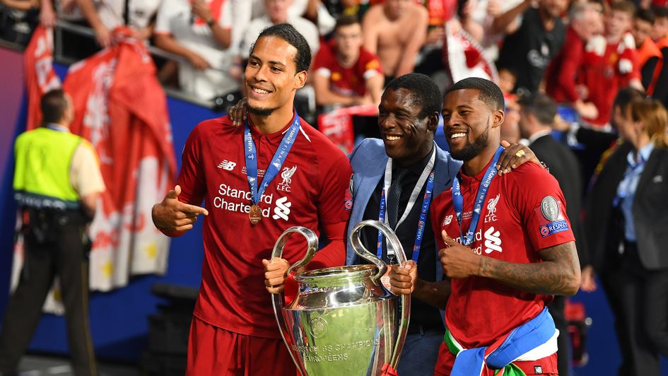 Virgil van Dijk celebrates Liverpool's triumph