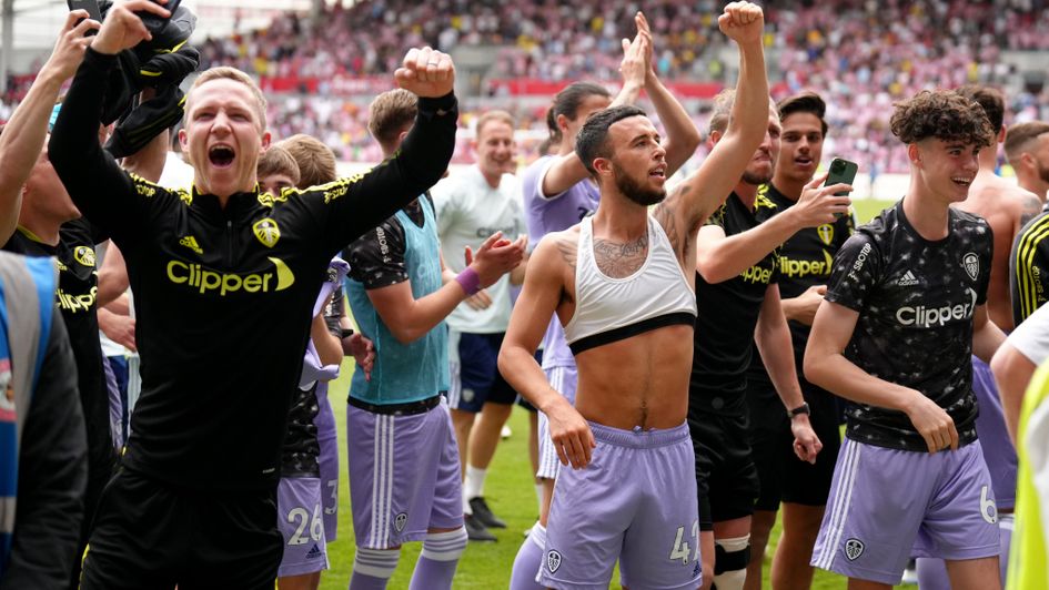 Leeds celebrate against Brentford