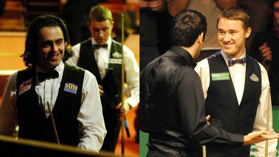 Ronnie O'Sullivan and Stephen Hendry