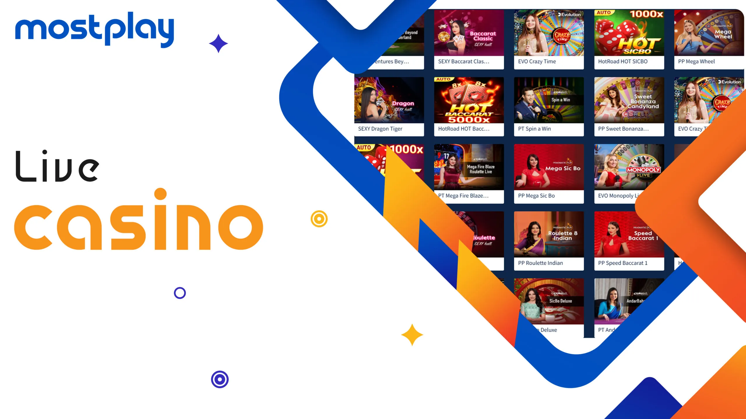 Live casino on the website